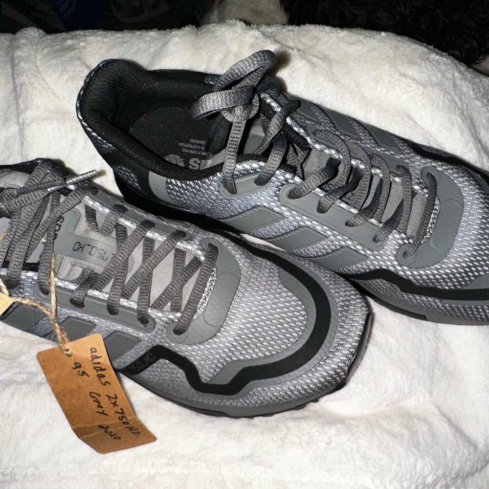 Adidas Black and Gray Athletic Shoes